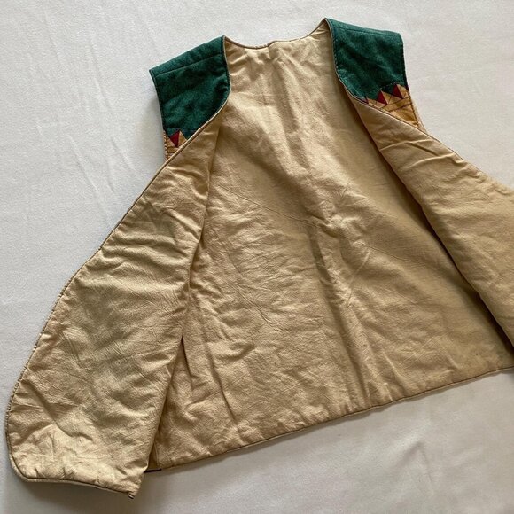 Grandmas Handmade Christmas Vest Quilted Patchwork Print Ladies Holiday Clothing - Picture 6 of 6